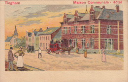 Tieghem, Tiegem, Maison Communale, Hotel (19170) - Anzegem