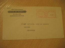 HONOLULU 1944 Bank Of HAWAII Meter Mail Cancel Cover USA - Hawaï