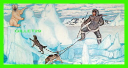 FROBISHER BAY, N.W.T. - MURAL FROM FROBISHER INN'S COLLECTION -  ARTIST, DAVIE ATCHEALAK - DIMENSION 8 X 17 Cm - - Autres & Non Classés
