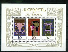 Bund 1977: Mi.-Nr. 923 - 925 Block 14:  Jugendstil  **   (D002) - 1959-1980