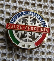 Broche Sport Ski 2 étoiles Italie à Sauze -sportina - Broches