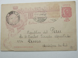 1901 , Bilheto Postal A PERU - Portugees-Afrika