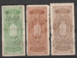 DANEMARK - 3 Timbres Fiscaux - Fiscaux