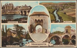 Multiview, Monmouth, Monmouthshire, C.1950 - Harvey Barton Postcard - Monmouthshire