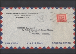 CANADA Postal History Cover Bedarfsbrief CA 096 Air Mail Fauna Animals Beaver - Storia Postale