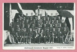 68 - SENNHEIM - CERNAY - Stadtmusik August 1907 - Musique Municipale - Verlag A. Kohler - Cernay