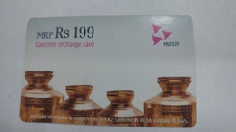 India-hutch Prepiad Talktime Recharge-(8)-(mrp Rs.199)-(13/12/2008)-card-used+1 Card Prepiad Free - Indien