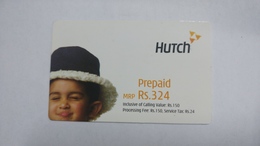 India-hutch Prepiad-(11h)-prepiad-(rs.324)-(31/12/2004)-prepiad Card-used+1 Card Prepiad Free - India