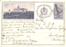 Illustrated Postal Stationery Card 1935 Pannonhalmi Apátság 16 F Sent To Holland - Feuillets Souvenir