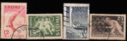 1952 HELSINKI OLYMPIC USED STAMP SET  FROM FINLAND /SPORTS / DIVING/FOOTBALL/STADIUM /ATHLETICS - Zomer 1952: Helsinki