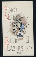 Rare // Etiquette De Vin // Militaire // Pinot Noir, Battre II, Flab RS 247 90  (chèvre Avec Cloche) - Militaire