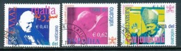 Vatikan Mi. Nr. 1424-1426 Die Weltreisen Von Papst Johannes Paul II. - Siehe Scan - Used - Used Stamps