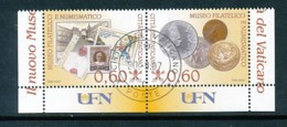 VATIKAN Mi. Nr. 1590-1591 Neues Museum Für Philatelie Und Numismatik - Siehe Scan - Used - Used Stamps