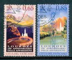 VATIKAN Mi.Nr. 1611-1612 150. Jahrestag Der Ersten Marienerscheinungen In Lourdes - Siehe Scan - Used - Usados