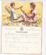 TELEGRAMME DE PHILANTROPIE / NAISSANCE / FEMME ENFANT FLEURS / DEPART TOURNAI - Telegrammen