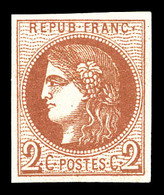 * N°40B, 2c Brun-rouge Rep 2, TB  Qualité: *  Cote: 360 Euros - 1870 Bordeaux Printing