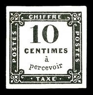 ** N°1, 10c Noir Lithographié, Restauré Mais Belle Présentation. R.R. (certificats)  Qualité: **  Cote: 40000 Euros - 1859-1959 Usados