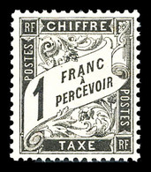 ** N°22, 1F Noir, Fraîcheur Postale. SUP (signé Calves/certificat)  Qualité: ** - 1859-1959 Usados