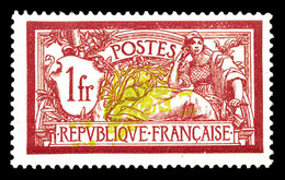 ** N°121d, 1f Merson, Double Teinte De Fond. TB (certificat)  Qualité: **  Cote: 750 Euros - Unused Stamps
