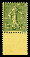 ** N°130m, 15c Vert-gris Sur Papier Jaune Bdf. SUP. R.R.R (signé Calves/certificat)  Qualité: **  Cote: 1850 Euros - Unused Stamps