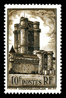 ** N°393, 10f Vincennes, Impression Métalique. SUP. R. (signé Scheller/certificat)  Qualité: ** - Unused Stamps