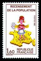 ** N°2202b, Recensement: Couleur Verte Manquante, SUP (certificat)  Qualité: **  Cote: 535 Euros - Unused Stamps