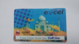 India-ex-cel-recharge Card-(31b)-(rs.1000)-(13.2.2007)-(jaipur)-card Used+1 Card Prepiad Free - India