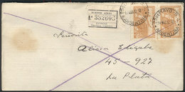 ARGENTINA: EXPRESS Cover Sent From 25 De Mayo To La Plata On 14/MAR/1932, Franked With Pair Of 20c. Revolution, VF And R - Préphilatélie