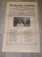Hochzeits Zeitung Fulda 1920 Vermählung Lisa Kapp August Nüdling - Mode