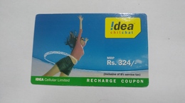 India-idea-full Talktime-card-(35e)-(rs.324)-(9256842361735295)-(new Delhi)-()-card Used+1 Card Prepiad Free - India