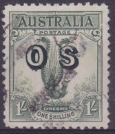 Australia 1935 1/- Lyrebird Official Sc O14 Used - Oblitérés