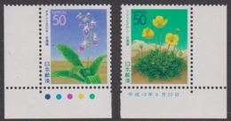 Japan Scott Z498-499 2001 Flowers, Mint Never Hinged - Neufs