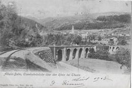 ALBULA - BAHN → Eisenbahnbrücke über Den Rhein Bei Thusis Anno 1903 - Thusis