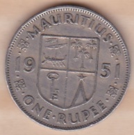 ILE MAURICE / MAURITIUS . ONE RUPEE 1951 . GEORGE VI - Maurice