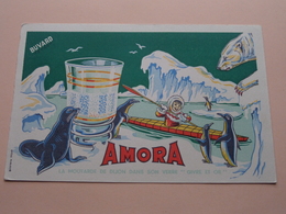 AMORA Moutarde ( +/- 13,5 X 21 Cm. ) Buvard ( Voir Photo ) ! - Moutardes