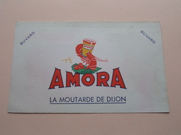 AMORA Moutarde ( +/- 12 X 20 Cm. ) Buvard ( Voir Photo ) ! - Mostard