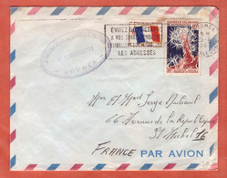 NOUVELLE CALEDONIE LETTRE MILITAIRE DE 1967 DE NOUMEA POUR SAINT MICHEL CHARENTE FRANCE - Covers & Documents