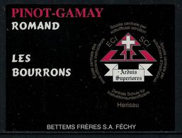 Rare // Etiquette De Vin // Militaire // Pinot-Gamay, Ecole Centrale Des Sous-Officiers Instructeurs - Military