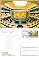 Onu,united Nations, Nations Unies,office De Genève, Entier Postal 2004 Surcharge, Carte Neuve, Hémicycle - Brieven En Documenten
