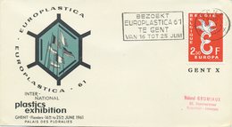 BELGIO - FDC  VERDE 1958  - EUROPA UNITA - CEPT - SPECIAL CANCEL EUROPLASTICA 61 - 1951-1960