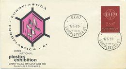 BELGIO - FDC  ROSA 1959  - EUROPA UNITA - CEPT - SPECIAL CANCEL EUROPLASTICA 61 - 1951-1960