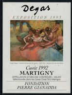 Rare // Etiquette De Vin // Art-Peinture-Tableau // Martigny, Degas, Fondation Gianadda - Arte