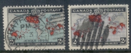 Canada 1898 Xmas, Map Of British Empire, 2 Shades - Andere & Zonder Classificatie