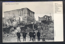 USA 1906c San Francisco Earthquake, Fire, Wrecked Buildings New Fairmont Hotel - Other & Unclassified