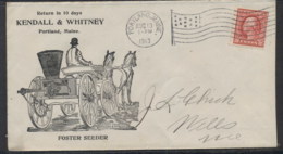 USA 1913 2c Washington Advertising Cover, Horse & Cart , Farming Seeder - Autres & Non Classés