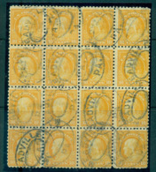 USA 1916-17 Sc#472 10c Orange Yellow Franklin Perf 10 No Wmk Blk 4 FU Lot69094 - Autres & Non Classés