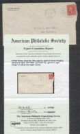 USA 1920 Cover With Sc#500 With APS Certificate, Stating Used On Cover, Roughly Opened At Right. Genuine Cat $650 - Autres & Non Classés