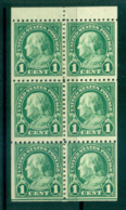 USA 1926-34 Sc#632a 1c Franklin P 11x10.5 (Rotary)Booklet Pane MUH Lot67905 - Autres & Non Classés