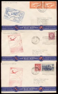 USA 1939 (May 20) USA-France Transatlantic First Flight Set Of Six Covers For Each Intermediary Stage Between New York, - Other & Unclassified