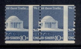 USA 1973-74 Sc#1520 Jefferson Memorial Coil Pr MISPERF MUH - Other & Unclassified